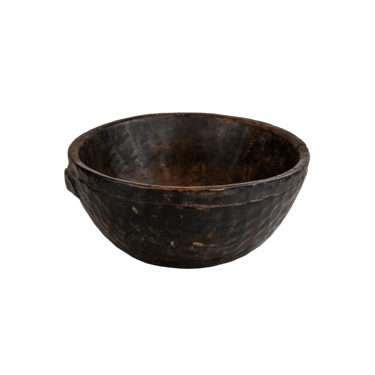 Milking vintage wood Bowl