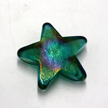 vintage Robert Held Glass Star Paperweight 