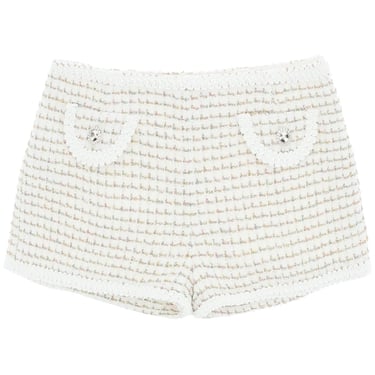 Alessandra rich lurex tweed shorts
