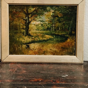 Original Mid Century English Oil Painting by H. Simpson 