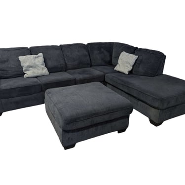 Gray L-Shaped Sectional w/ Bed