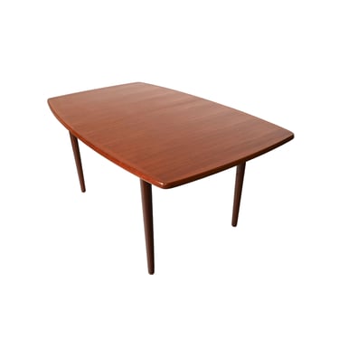 Large Teak Dining Table  2 leaves Danish Modern 