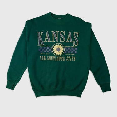 Vintage Kansas The Sunflower State Sweatshirt Sz M