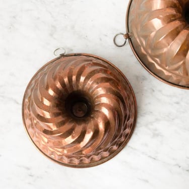 Pair of Copper Cake Molds