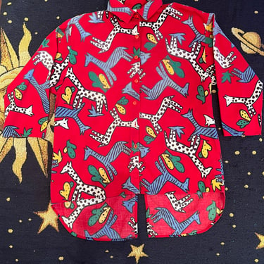 Funky RARE fun vintage 80s abstract novelty shirt by YOU BABES 
