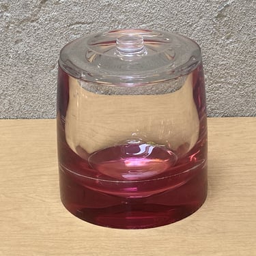 Modern Acrylic Pink Hued Ice Bucket 