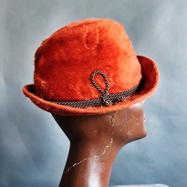 Vintage 40s Volksmarch Hat Burnt Orange 