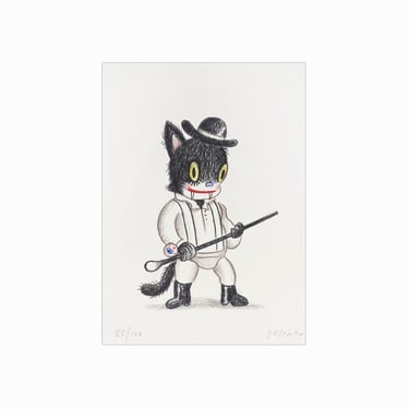 Gary Baseman Print The Nine Lives of Blackie the Cat Lithograph 