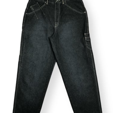 Vintage 90s/Y2K Karl Kani Black Denim Multi Pocket Wide Leg Baggy Jeans Size W36 L32 