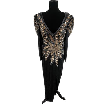 Sequins Formal Gown Vintage, Sequin Long Dress, Vintage 90s Beaded Dress, Vintage Formal Wear, Vintage Evening Dress, Met Gala Gown 