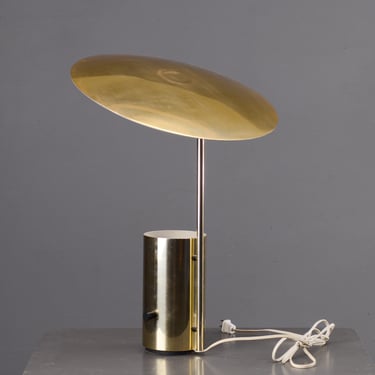 Vintage George Nelson 'Half-Nelson' Table Lamp Brass Koch & Lowy 