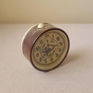 Vintage alarm clock for parts Non working clock Mid century rustic home decor 