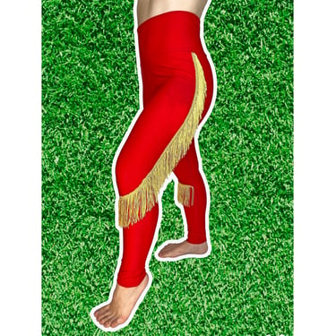 Kansas City Chiefs  Leggings- Chiefs Fringe Leggings-Chiefs Football Leggings-Yoga Leggings-Fringe Leggings-Drag Queen Costume 