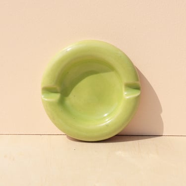 Lime Green Ceramic Ashtray | Colorful Ash Tray |  Colorful Ceramic Dish | Incense Burner 