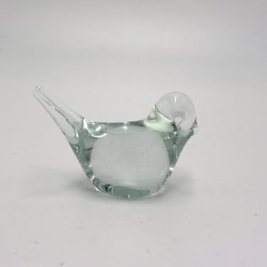 vintage crystal glass bird 