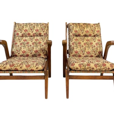 Pair of Vintage Lounge Chairs by Krásná Jizba, Czechoslovakia, 1940s 