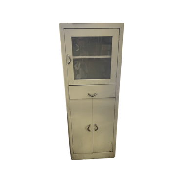 White Metal Tall Skinny Hutch