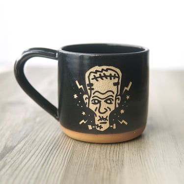 Frankenstein Mug - classic horror monster halloween pottery 