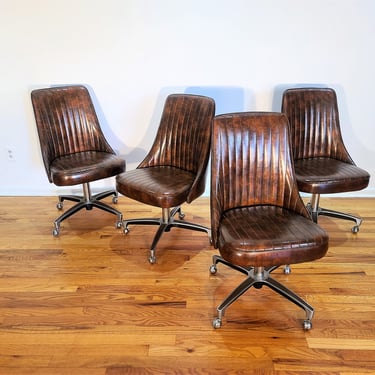 Mid Century Chromcraft Set of Four Dinette Chairs 