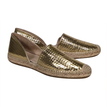 Jimmy Choo - Gold Textured Espadrille Flats Sz 7