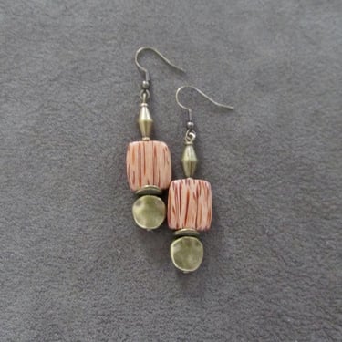Simple natural wooden bohemian earrings 2 