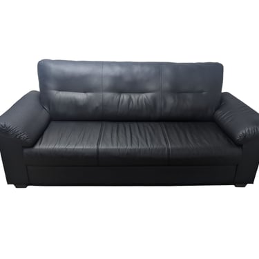 Black Bonded Leather Couch