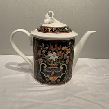 Villeroy & Boch Intarsia Coffee Pot - Classic Collection - Floral Finial, Simple living, coffee decor, Bone China coffee pot, gifts for mom 