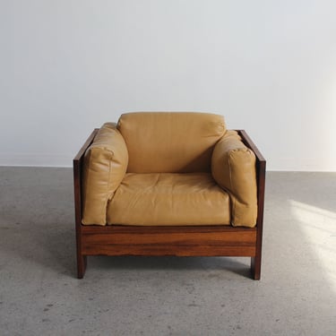 Rosewood and Leather Armchair