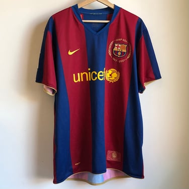 Nike F.C. Barcelona 2007/08 Home Soccer Jersey