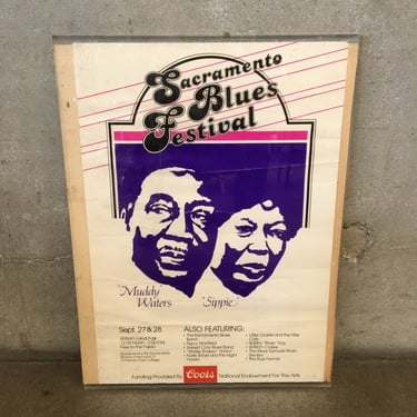 Muddy Waters &amp; Sippie 1980 Blues Festival Poster