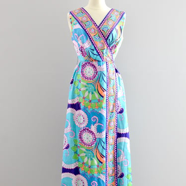 Vintage 1970s Floral Maxi Dresss