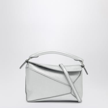 Loewe Puzzle Mini Silver Bag Women