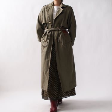 Vintage Olive Belted Trench