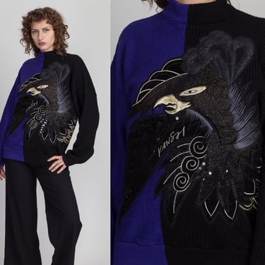 Kansai Yamamoto Dolman Sleeve Dragon Sweater, 1980s