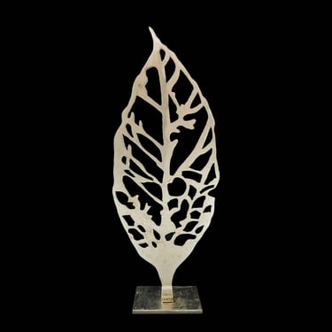Arteriors 29.75 in. Stainless Steel Leaf Sculpture
