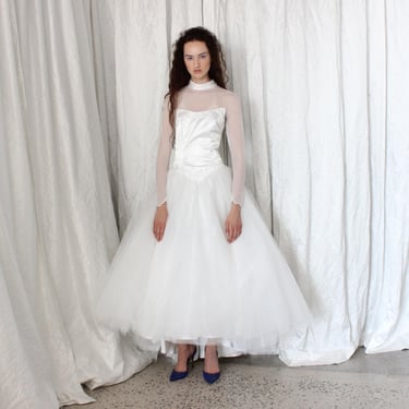 sachin and babi light blue dress 1920s satin wedding gown — How Sweet It Was Vintage main image 0