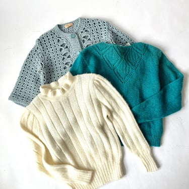 Bundle of 3 Vintage Sweaters from 1960/1970/1980 