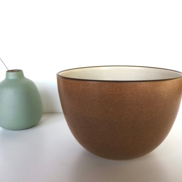 Vintage Heath Ceramics Deep Serving Bowl In Opaque White, Modernist Bowl By Edith Heath, Saulsalito California Pottery 