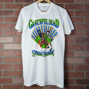 Vintage 1986 Double Sided Grateful Dead Spring Training ORIGINAL Tour Tee - Large 