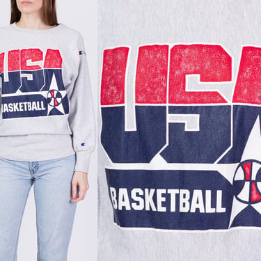 90s Champion Reverse Weave USA Basketball Sweatshirt - Unisex Small | Vintage Dream Team Graphic Streetwear Pullover 