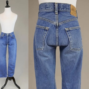 Vintage Gap Boy Fit Jeans - 28 29 waist - Button Fly Low to Mid Rise - Blue Denim Pants - 1990s Y2K - 30" inseam 