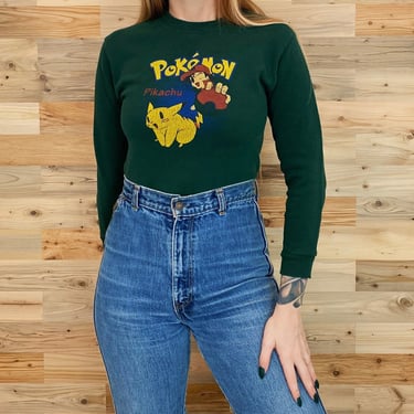 Vintage 90's Pokémon Pikachu Pullover Sweatshirt 