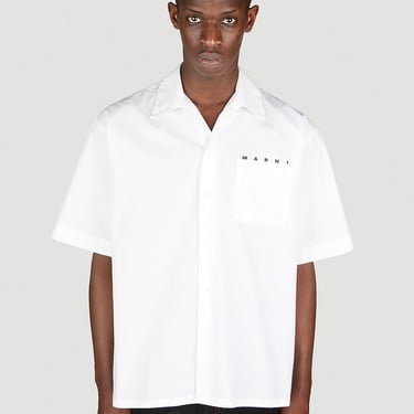 Marni Men Bowling Logo Print Shirt