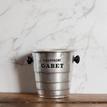 vintage french aluminum "gabet" champagne bucket