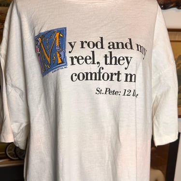 90s Funny Fishing Tshirt XXL 