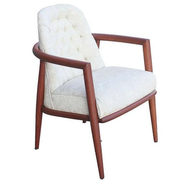 Mid-century Sculpted Teak Occasional Chair by T.H. Robsjohn-Gibbings Widdicomb 