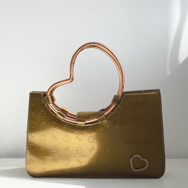 Y2K Bronze Heart Bag