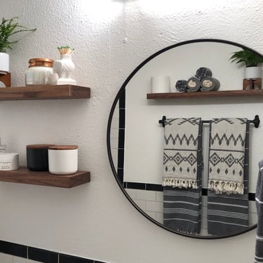 Modern Floating Wall Shelves | Custom Made with Solid Wood 