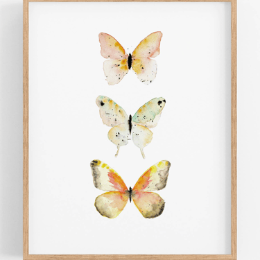 Snoogs & Wilde Art | 3 Butterflies No. 3 | 5 x 7