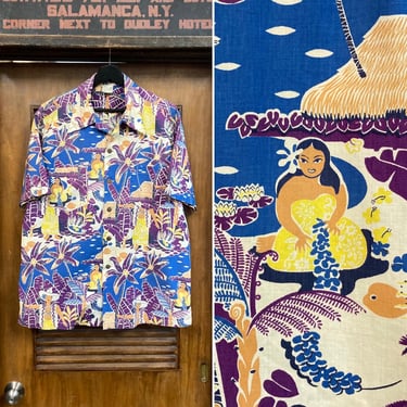 1940's Rayon Gabardine Shirt - Gray Gabardine - | Gabriela's